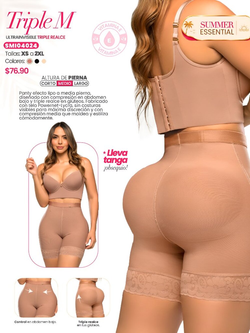 Stagmi SMI04024 Faja Panty  BBL Butt-Lift Body Shaper Best Shapewear Size M NEW!
